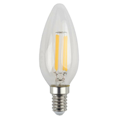 Лампа светодиодная филаментная ЭРА E14 5W 4000K прозрачная F-LED B35-5W-840-E14 Б0019003