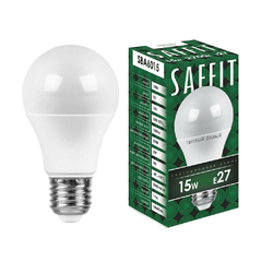 Лампа светодиодная Saffit E27 15W 2700K Шар Матовая SBA6015 55010