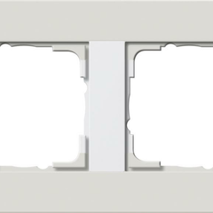 Рамка 2-постовая Gira E3 светло-серый/белый глянцевый 0212411