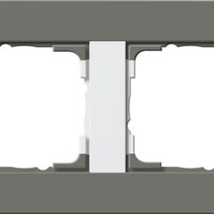 Рамка 2-постовая Gira E3 темно-серый/белый глянцевый 0212413